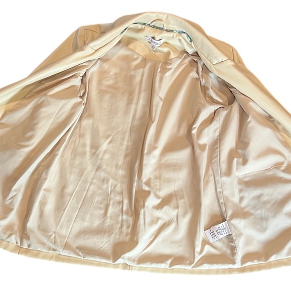 Nanette Lepore‎ Cream Faux Leather Jacket - Picture 7 of 9